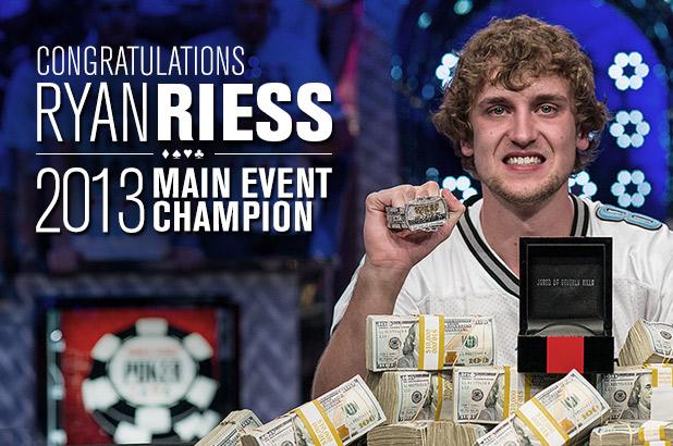 Article image for: RYAN RIESS IS THE 2013 WSOP MAIN EVENT WORLD CHAMPION