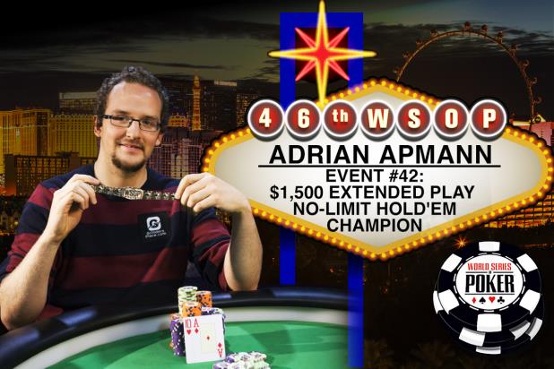 Article image for: GERMAN PLAYER ADRIAN APMANN NEEDS EXTENDED PLAY TO WIN A WSOP GOLD BRACELET