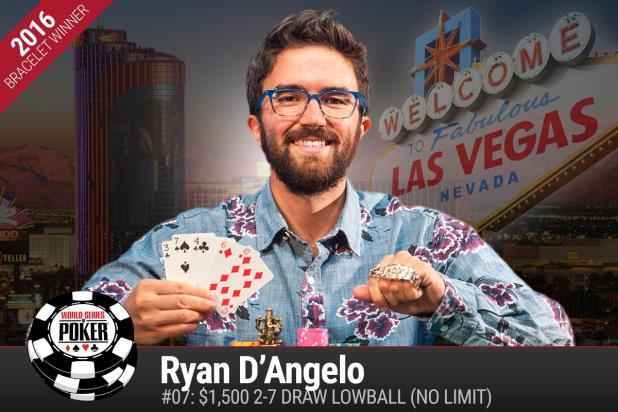 Article image for: RYAN D'ANGELO WINS 2-7 DRAW LOWBALL TOURNEY, EARNS FIRST GOLD BRACELET