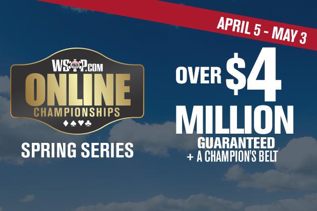 Article image for: WSOPcom ANNOUNCES SPRING ONLINE CHAMPIONSHIPS WITH $4 MILLION IN GUARANTEES