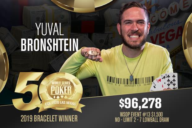 Article image for: YUVAL BRONSHTEIN WINS FIRST WSOP GOLD BRACELET AT TENTH FINAL TABLE