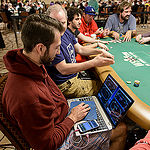 Brian Mancilla playing in Draft Kings Event 55 while multi-tabling 4 events on WSOP.com