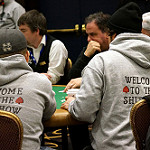 Brandon Fish and Neil Scott show off their matching shirts