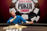 Winning!  Aussie Andrew Hinrichsen celebrates his victory in WSOPE Event#2.