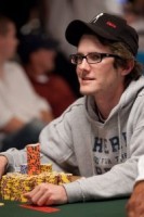 Austin McCormick waits in anticipation for the next hand.