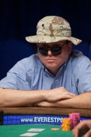 Darren Shebell waits for his opponent to act before deciding his next move. 