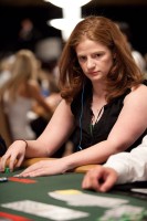 Jessica Welman takes a break from reporting for Poker News to sit down and play in Event 22