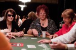 First Lady of Poker Linda Johnson plays a hand in the Ladies No-Limit Hold'em Championship 