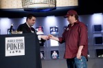 Jack Effel presents Gavin Smith with his first WSOP Bracelet and his Diamond Total Rewards Card