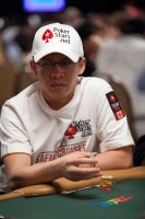 Darus Suharto waits for the first hand to be dealt on day 1B!