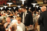 Jack Effel chats with Gary Thompson as play begins in Event 1 of the 2011 WSOP. 