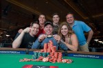 Jeffrey Tebben Celebrates with friends and family after Event 24 victory.