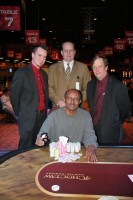 Main Event Champion, Abraham Araya, and Tournament Staff.