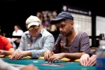 2010 bracelet winner, Praz Bansi, gets the business from his opponent. 