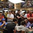 The David Tuchman, Eric Ethans, Vanessa Rousso table has attracted a number of spectators