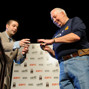 Jack Effel presenting the bracelet to Herbert Tapscott