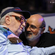 Henry Orenstein and  Mori Eskandani share words before the unofficial final table of Event 61