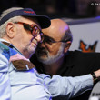 Henry Orenstein and  Mori Eskandani share words before the unofficial final table of Event 61