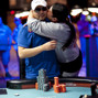  Dung Nguyen is mobbed by his wife, Janice after winning the bracelet