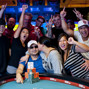 Dung Nguyen celebrates with friends after winning his WSOP Gold Bracelet