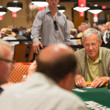 Shannon Shorr rails his father Scott Shorr (foreground) in the seniors event