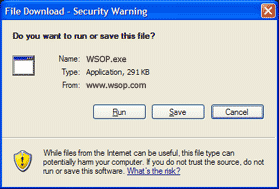 WSOP Poker Software installer run image