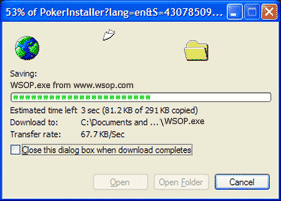 WSOP Poker Software installer image