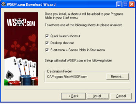 WSOP.com download wizard