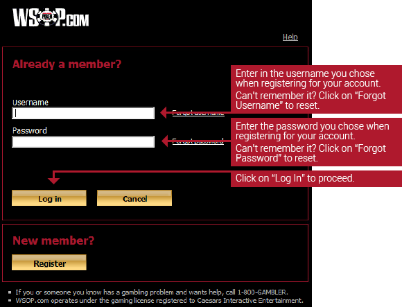 WSOP Registration Step 3